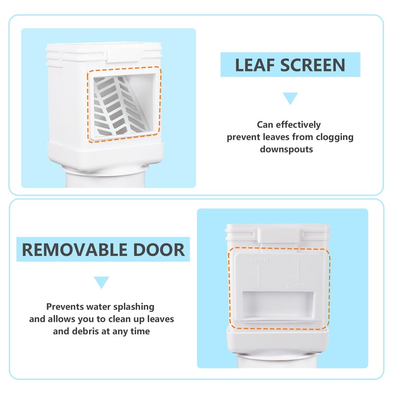 (2 Packs) Downspout Leaf Filter Downspout Cleanout,Leaf Removers, Gutter Downspout