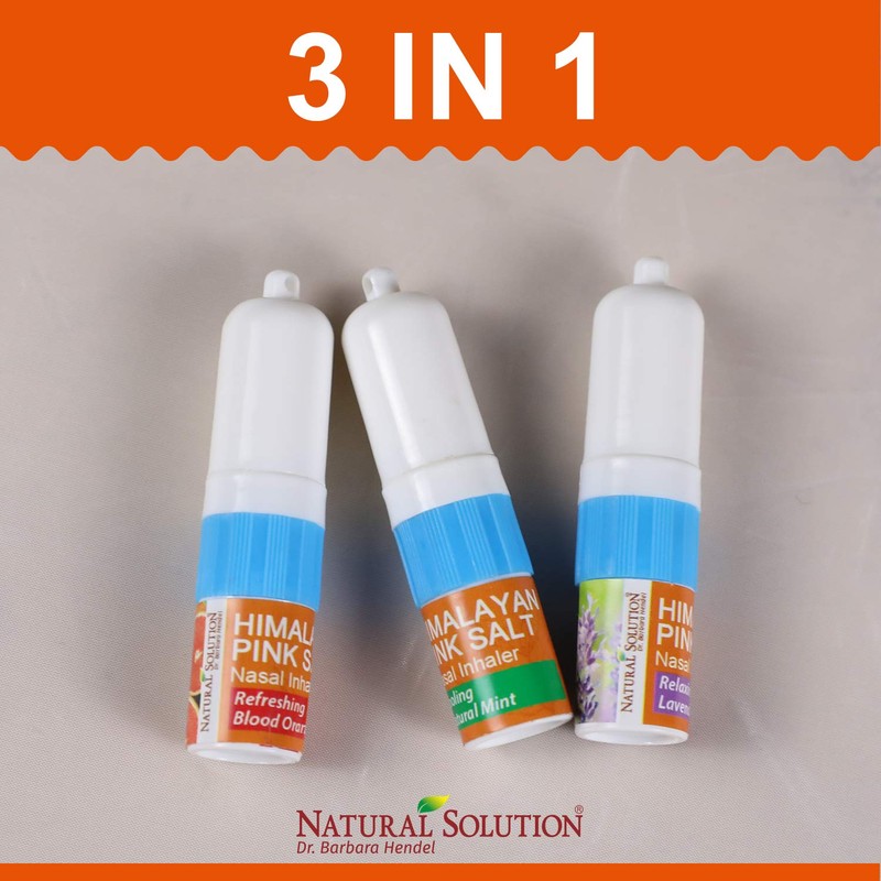 Natural Solution Himalayan Pink Salt Nasal Inhaler Aromatherapy with Natural