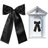 chmacura Black Wreath Bow Birthday Anniversary Bows Wedding Farmhouse Bow Tree Ornament for Home Front Door Decorations