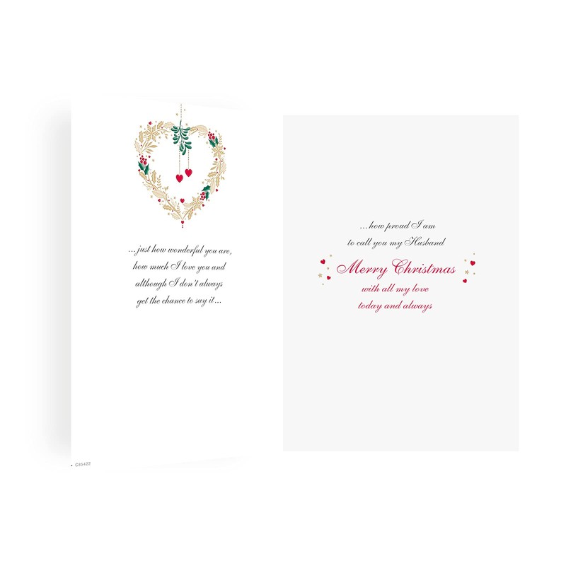 Regal Publishing Classic Christmas Card Husband - 9 x 6