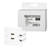 Logilink HDMI 2-Port Wall Socket Adapter - White