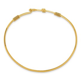 Auriga Fine Jewelry 925 Sterling Silver Gold-tone Cross Bangle Bracelet for Women, White, AFJ-QG-QB1249GP-PK