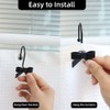 Decorative Shower Curtain Hooks, Luxury Bowknot Shower Curtain Rings, Modern