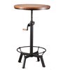 Diwhy Pub Set Industrial Style Adjustable Height 33.5-39.4in Dining Table