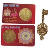 BHAVICREATION Kuber Laxmi shri Yantra Golden Coin Gold Plated Kuber