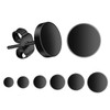 KWUNCCI Black Round Stud Earrings Set Hypoallergenic Surgical Stainless Steel