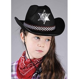 Childrens Western Sheriff Black Cowboy Hat
