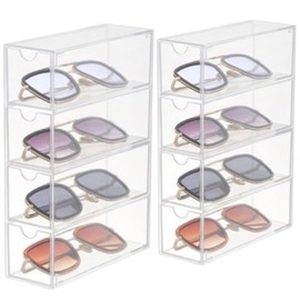 BEAU LLASSANA Glasses Case Sunglasses Sunglasses Storage Case 8 Piece Eyeglass Case Storage Glasses Cosmetics Storage Jewelry Storage Accessories Collection Small Accessory Case