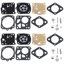 YINETTECH 2-Piece Chainsaw Carburettor Overhaul Kit Compatible with Tillotson RK-23HS RK-17HS Compatible with Husqvarna 61 266 268 272XP 281 181 Compatible with Jonsered 625 630