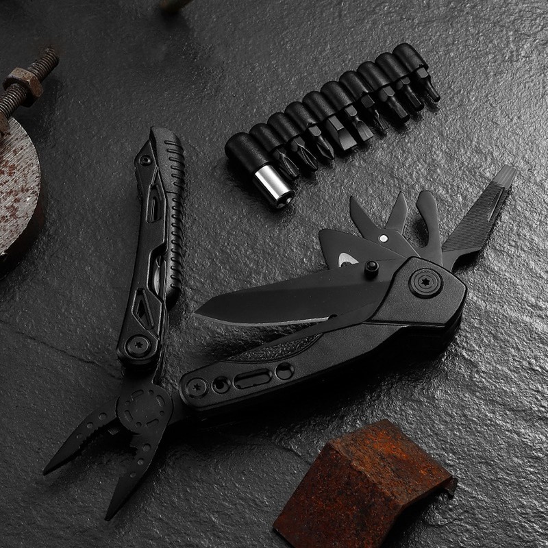 Multitool Pliers Professional Stainless Steel Utility Knife Foldable Whistle Scissors