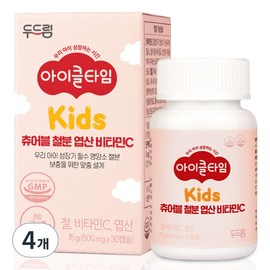 Icle Time Do Dream Chewable Iron Folic Acid Vitamin C 15g, 4, 30 tablets / 아이클타임 두드림 츄어블 철분 엽산 비타민C 15g, 4개, 30정