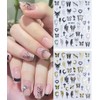 8 Sheets Butterfly Metal Nail Stickers 3D Butterfly Bronzing Self-Adhesive