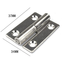 1.5 Inch Lift Off Door Hinges 6 Pack, Heavy Duty 304 Stainless Steel Non Mortise Adjustable Hinges, Rustproof for Interior & External Doors (Weather Resistant), Right Handed