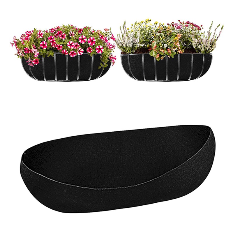 3PCS Planter Basket Liner Felt Fabric Window Box Liner Replacement