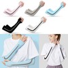 Seamless UV Protection Cooling Hand Sleeves with Back of Hand Cover HB11 Back of Hand Cooling Sleeve (White) 3ea