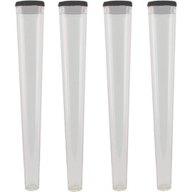 Cherry-on-Top King Size Cone Holder Air Tight Hard Plastic Tube Smoking Rolling Cig Tube, 4 Holders Clear