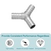 uxcell 1" Y Shape Hose Barb Pipe Fitting, 304 Stainless