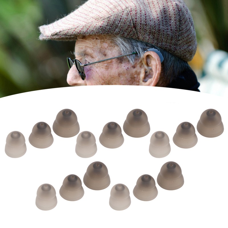 15pcs Hearing Amplifier Ear Plugs 2 Layers Silicone Soft Round