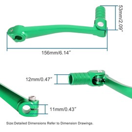 GOOFIT green CNC Shift Lever Motorcycle Aluminum Folding Gear with tools Replacement For 50cc-250cc Most Dirt Pit Bikes ATV UTV