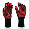 QUANSHANGJU Heat Resistant Silicone Non-Slip Long BBQ Gloves
