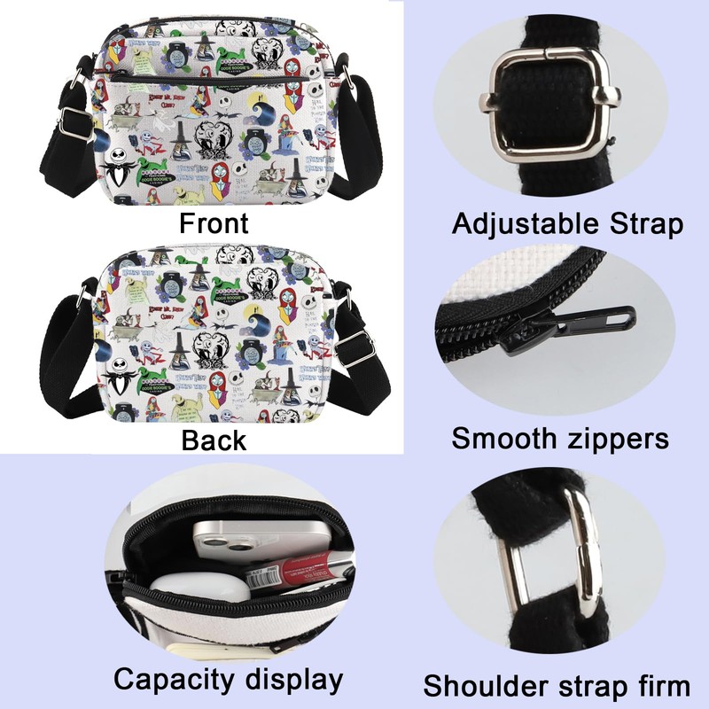 Nightmare Merch Zero Ghost Inspired Messenger Bag Nightmare Skull Merch