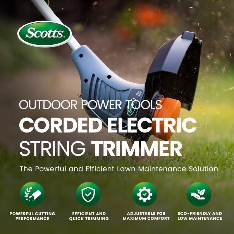 Scotts Outdoor Power Tools Corded Electric String Trimmer with Telescopic