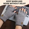 Colaren 3 Pairs Fingerless Gloves for Men and Women, Knited
