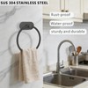Self-Adhesive Towel Ring, No Drill Stainless Steel Round Hand Towel