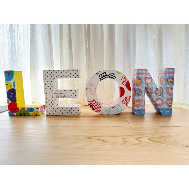 Cardboard Letter, 17.5 x 5.5 cm, Paper Part, Painting, Crafts,