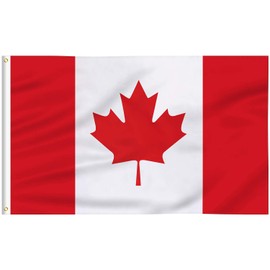 FLAGBURG Large Canada Flag 5x8 FT Large Heavy Duty Canadian Flag with Print Vivid Color and UV Fade Resistant for Canada Day Decorations Outdoors Indoors LightWeight Canada Flags with Brass Grommets