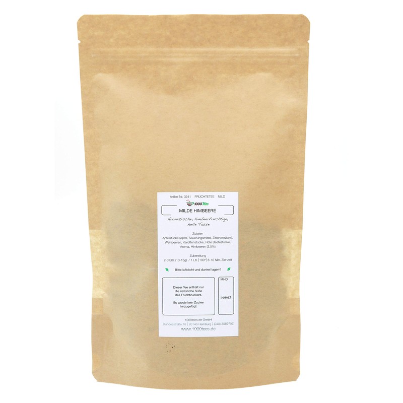 Mild Raspberry Fruit Tea with Raspberry Flavour, Fruity, Mild, Freshly