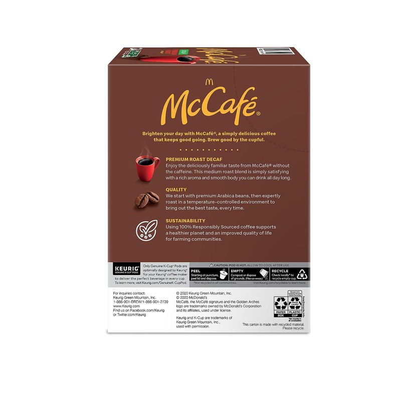 McCafe Premium Roast Decaf K-Cup, 24/bx