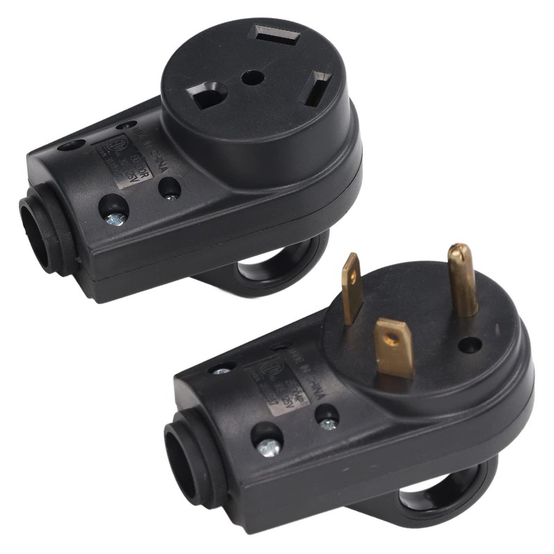 RV Plug Male and Female Plug Replacement Set 30 Amp
