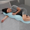 TEXSTEAD Pea Body Pillow for Side Sleepers, Cooling Hugpillow for