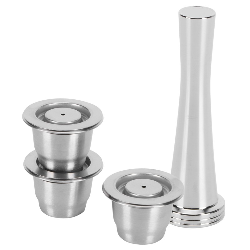 Coffee Capsule Set Stainless Steel Reusable Refillable Capsule Fit for
