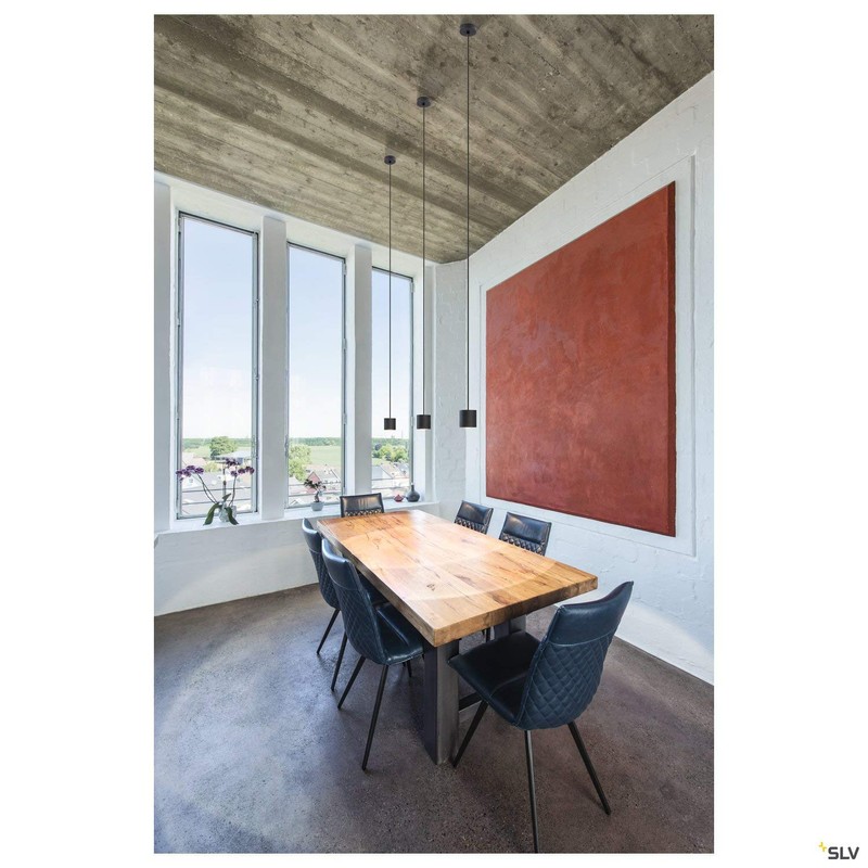 SLV Fitu Electric Component Ceiling Rose Black Steel