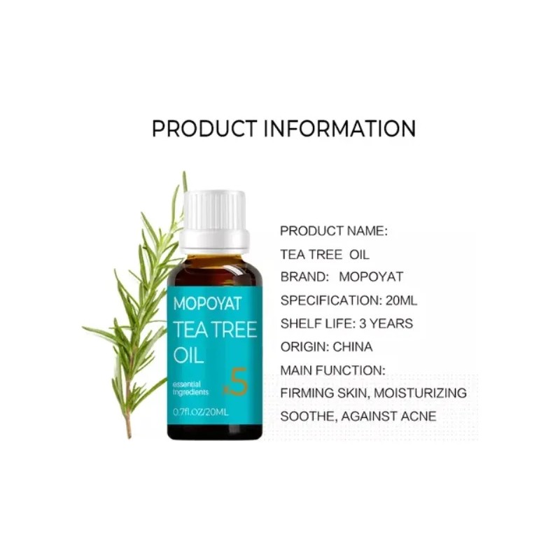 5pcs Aceite Esencial De Árbol De Té Antimicotico 100%natural