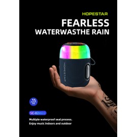 WorryFree Gadgets Portable Bluetooth Speaker with Colorful RGB Lights, 10W, Ideal (Black)