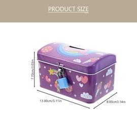 STOBOK 2 Pieces Money Box with Key Unicorn Money Box Piggy Bank Children's Money Box Unicorn Pattern Piggy Bank Money Pot Girls for Gift Idea Birthday (Random Style)