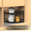 HUIJIN 2 Tier 90°Corner Shelf for Kitchen - Space-Saving Spice