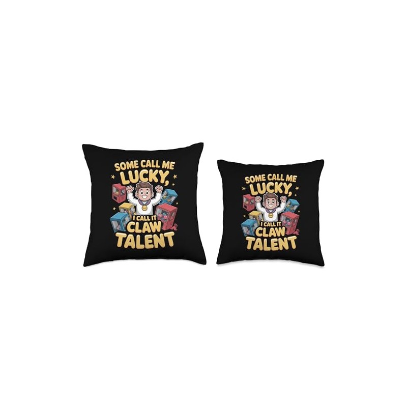 Arcade Claw Machine Game for Talented Toy Grabbers Throw Pillow