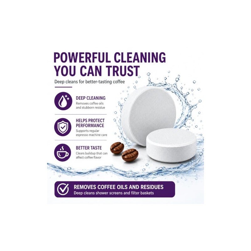 YQXYH Espresso Cleaning Tablets - 8 Tablets for Machine Maintenance