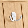 Decohooks Two Prong Robe Hook - Wide Design - White