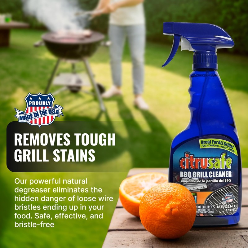 Citrusafe BBQ Grill Cleaner Spray for Outdoor Grill 16 OZ