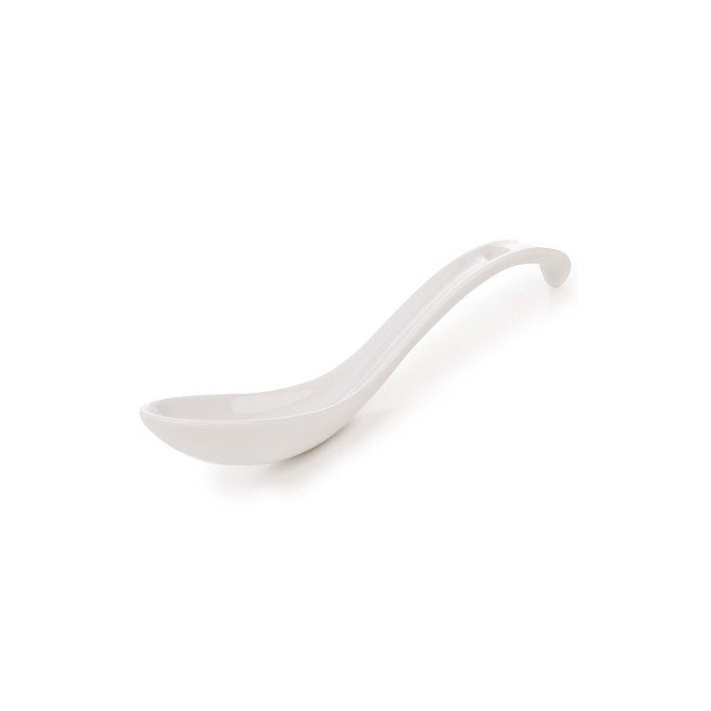 White Ceramic Japanese Soup Spoon