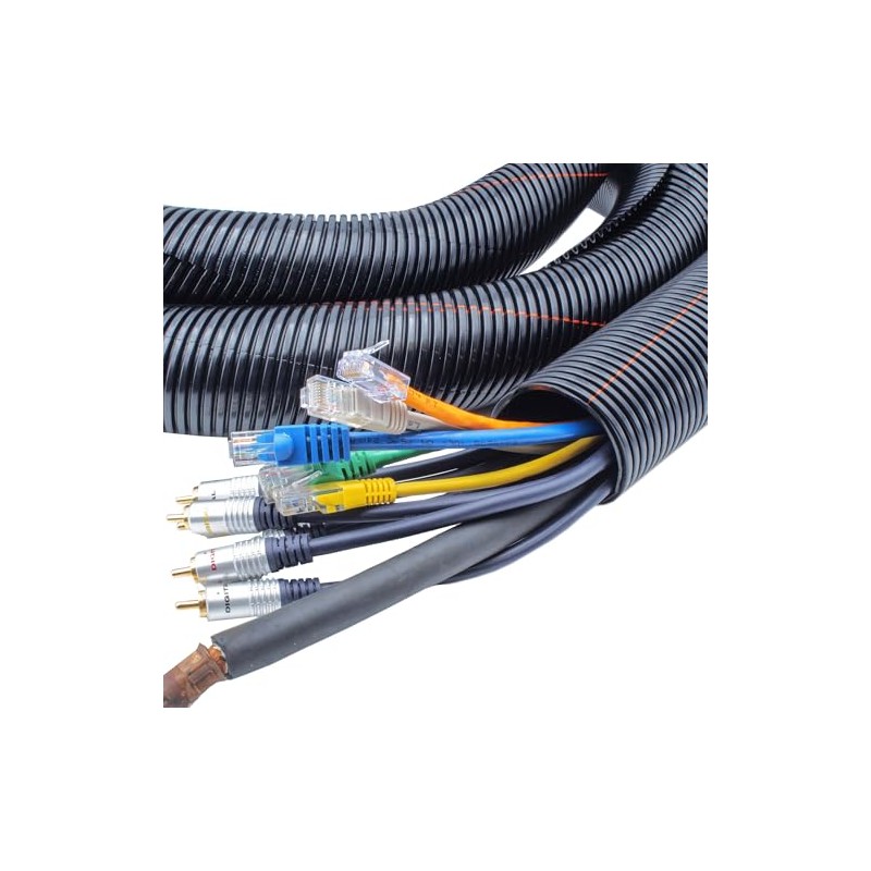 Electriduct 3/8" UV Rated Flame Retardant Wire Loom Black Nylon