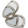 Set of 3 Contemporary Heart-Shaped Compact Mirrors with Reflective Finish