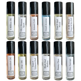 Avany Naturals Man Perfume Sampler Set - Roll Cologne Men, Replicant Perfume, Alt Fragrance, Travel Size Cologne, Roll-on Scented Body Oil, 2 pc Set (Cool Duo)