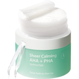 GLAM UP- Almohadillas tónicas AHA PHA exfoliantes y para peeling localizado Cuidado de la piel coreano calmante, exfoliante y limpiador de poros
