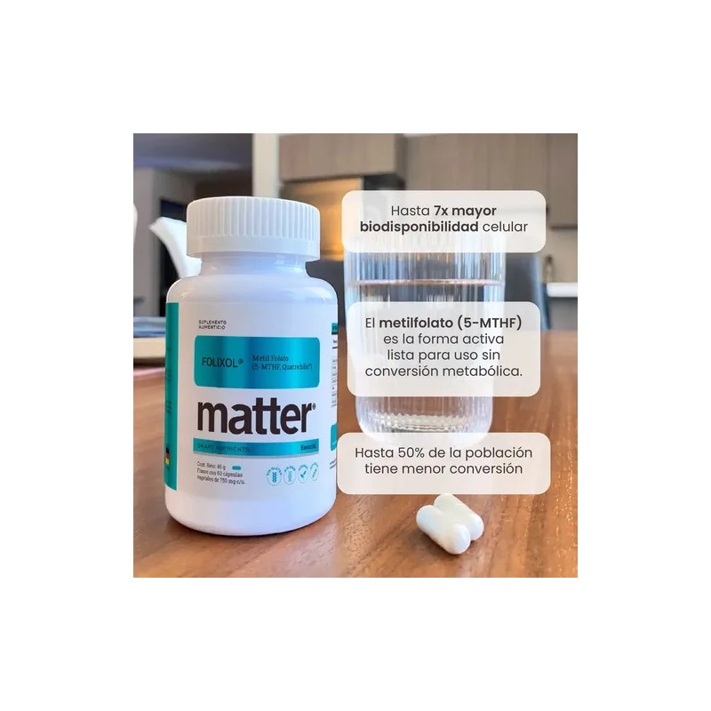 Folato, Folixol, 60 Cápsulas Vegetales, Matter N/a